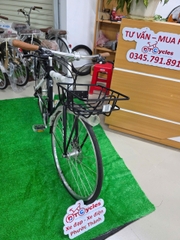 Xe đạp Touring AZI kiểu cổ Bánh 700c Có đề màu Bạc