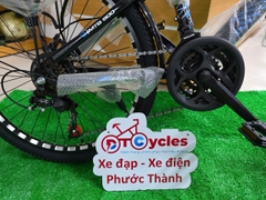 Xe đạp địa hình Abraham Bánh 24 inch Có đề Hợp kim màu Đỏ-Đen