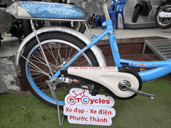 Xe đạp trẻ em nữ PTCYCLES Windows 500 Sườn đơn thiên nga màu Xanh Biển