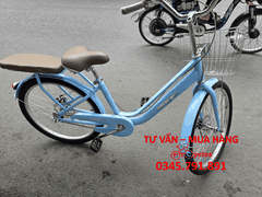 Xe đạp nữ Mochi M99 Sườn đôi 24 màu Xanh Biển