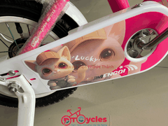 Xe đạp trẻ em nữ PTCYCLES171 12 màu Hồng đậm
