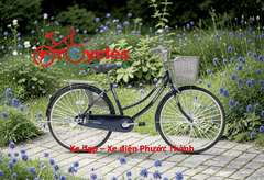 Xe đạp nữ Thống Nhất GN05 26 Sườn đôi dáng cong màu Xanh dương-Tím BATWHEEL