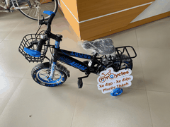 Xe đạp trẻ em nam Abraham SPORT 12 Sườn đôi màu Xanh dương-Đen