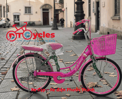 Xe đạp nữ PTCYCLES Windows 580 Sườn đôi thiên nga màu Hồng