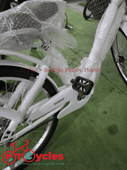 Xe đạp nữ Mochi M99 Sườn đôi 24 màu Trắng