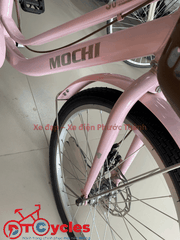 Xe đạp trẻ em nữ Mochi M99 Sườn đôi 22 màu Hồng