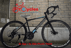 Xe đạp đua Abraham Bánh 700c Hợp Kim màu Đen-Xanh dương