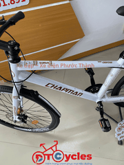 Xe đạp Touring CHAPMAN Bánh 600 Có đề màu Trắng-Bạc