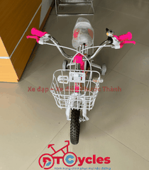 Xe đạp trẻ em nữ PTCYCLES171 12 màu Hồng đậm