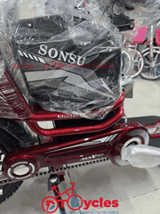 Xe đạp điện Sonsu Ruby bánh lùn màu Đỏ