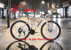 Xe đạp Touring Fascino FT700 Pro Trắng-Đỏ