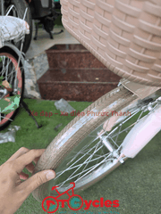 Xe đạp trẻ em nữ FUJISAN Sườn thiên nga 20 màu Hồng