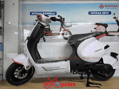 Xe điện Hitasa SEVI màu Trắng ánh Hồng