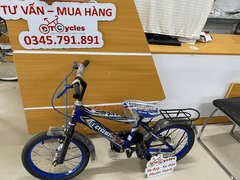 Xe đạp trẻ em nam PTCYCLES TT16 Sườn đôi màu Xanh Đen