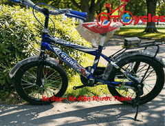 Xe đạp trẻ em nam PTCYCLES TT16 Sườn đôi màu Xanh Đen