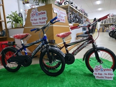 Xe đạp trẻ em nam PTCYCLES TT16 Sườn đôi màu Xanh Đen