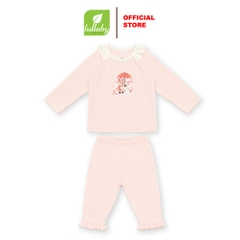 Bộ BG dài tay Lullaby 9-4Y NH733C trắng hồng/hồng/hồng cam