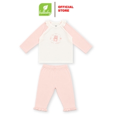 Bộ BG dài tay Lullaby 9-4Y NH733C trắng hồng/hồng/hồng cam