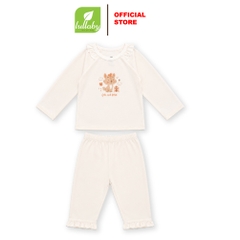 Bộ BG dài tay Lullaby 9-4Y NH733C trắng hồng/hồng/hồng cam