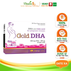 Viên Uống Gold DHA Hỗ Trợ Bổ Sung DHA & Axit Folic Cho Bà Bầu & Phụ Nữ Sau Sinh Hộp 30 Viên