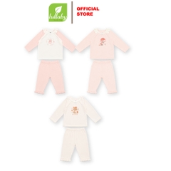 Bộ BG dài tay Lullaby 9-4Y NH733C trắng hồng/hồng/hồng cam