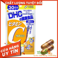 DHC Vitamin C Hard Capsule Viên Uống Bổ Sung Vitamin C Tăng Sức Đề Kháng Hộp 180 Viên