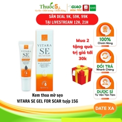 Kem Thoa Mờ Sẹo VITARA SE GEL FOR SCAR Ngừa Sẹo Mụn, Sẹo Thâm, Sẹo Sau Phẫu Thuật, Sẹo Bỏng