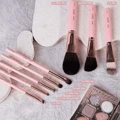 HỒNG PASTEL - Bộ 8 Cọ trang điểm