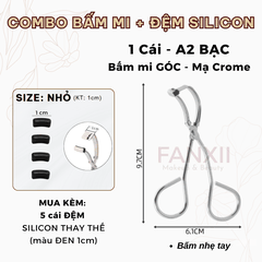 Combo: A2 BẤM MI GÓC + 5 Silicon (Đen NHỎ 1cm)