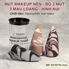 Mút Hình Núi - Mút Trứng Vát Nhọn Đầu Makeup Nền