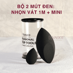 Combo 2SP: ĐEN Nhọn 1 Mặt + Mini ĐEN [Bộ Mút Trứng]