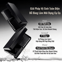 Hộp Vệ Sinh Cọ Mút 2in1 (Có chậu giặt và xà bông)