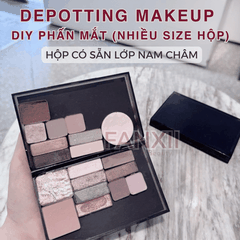 Hộp DIY Phấn Mắt Depotting Makeup Có Nam Châm Có Gương - Nhiều Kích Thước