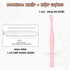 Combo: Nhíp HỒNG Mi Dưới + 1 Hộp Đựng