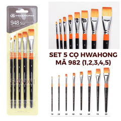 [Nhập HÀN] HWAHONG - Cọ Nền Đầu Dẹt HWAHONG 982 948 972 Hình Oval Cọ Ngang Dàn Trải Tán Kem Nền Kem lót dưỡng Siêu Mỏng