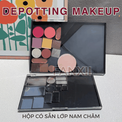 Hộp DIY Phấn Mắt Depotting Makeup Có Nam Châm Có Gương - Nhiều Kích Thước