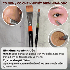 [Nhập HÀN] HWAHONG - Cọ Nền Đầu Dẹt HWAHONG 982 948 972 Hình Oval Cọ Ngang Dàn Trải Tán Kem Nền Kem lót dưỡng Siêu Mỏng