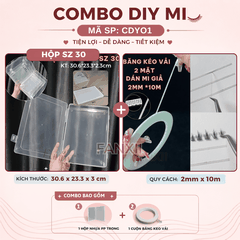 CDY01 sz 30: Hộp trong + 1 Cuộn BK Vải (2mm*10m) - Combo DIY Mi