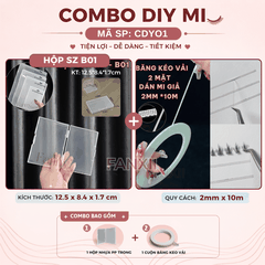 CDY01 B01: Hộp trong + 1 Cuộn BK Vải (2mm*10m) - Combo DIY Mi