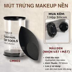 Combo 3SP: ĐEN Nhọn 1 Mặt + Mini ĐEN + Silicon ĐEN [Combo Mút trứng + Hộp]