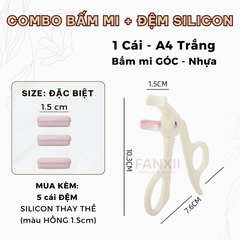 Combo: A4 BẤM MI GÓC + 5 Silicon (Hồng ĐB 1.5cm)