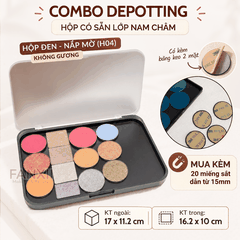 CDY07: H04 ĐEN MỜ - Combo: Hộp Depotting + 20 Miếng dẫn từ 15mm + Bk