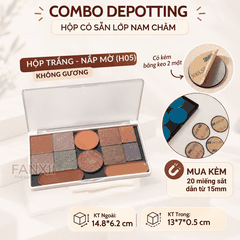 CDY07: H05 TRẮNG MỜ - Combo: Hộp Depotting + 20 Miếng dẫn từ 15mm + Bk