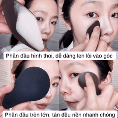 Mút Hình Kim Cương - Mút Trứng Hình Quạt Makeup Nền