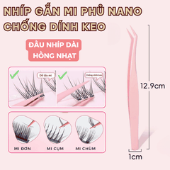 Nhíp gắn mi phủ Nano chống dính keo