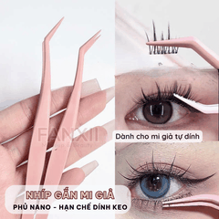 Nhíp gắn mi phủ Nano chống dính keo