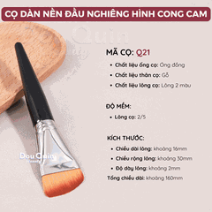 Tawny - Cọ Đầu Dẹt Vát Hình Oval Dàn Trải Tán Kem Nền