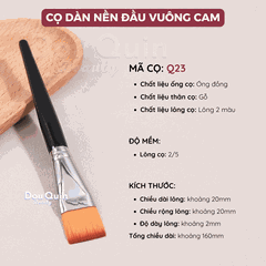 Tawny - Cọ Đầu Dẹt Vát Hình Oval Dàn Trải Tán Kem Nền