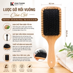 Lược Gỡ Rối Vuông Cán Gỗ XD-127