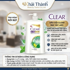 Dầu Gội Clear Bạc Hà 1.4Kg